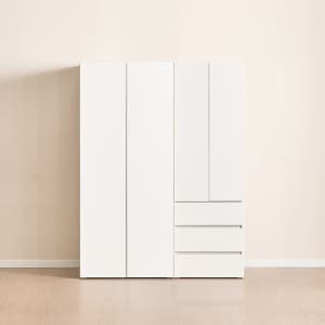 브리엔 여닫이 800옷장+600 서랍 옷장 1400 세트