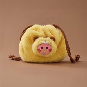 BT21 TATA BABY 모어 플러피 얼굴 인형 스트링 파우치