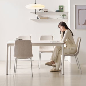 미라벨 4인용 테이블 포세린 세라믹 식탁세트 1200 (의자4)