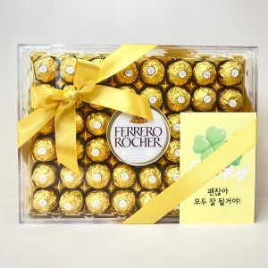 페레로로쉐 초콜릿 48개입 T48 금색 리본포장 대용량 수능 크리스마스 선물 선물포장