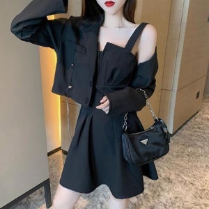 블랙미니드레스 생일파티 동남아 스냅샷 브라이덜 샤워 파티룩 의류