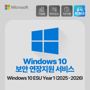 Windows 10 ESU 2025 Year1 기업용 보안연장지원 1년 라이선스