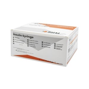 솔엠 멸균 인슐린 주사기 1cc 30G 8mm 100 개입 당뇨 시린지 주사기