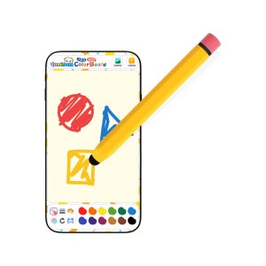 키즈전용 정전식 터치펜 요미몬 그리고지우고 터치펜(기본형) 핸드폰 태블릿 초경량 두꺼운고무