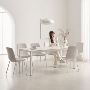 미라벨 6인용 테이블 포세린 세라믹 식탁세트 1800 (의자6)