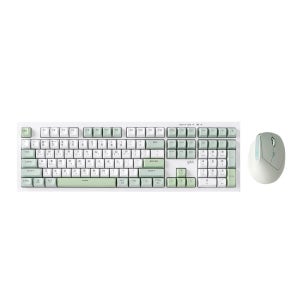지클릭커 WMK600 RGB 무선 블루투스 108 키보드 마우스 세트 그린위치, 플런저