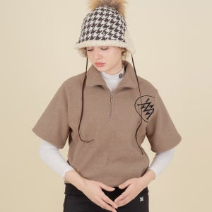 여성 골프베스트 여자 골프복 방한 기능성 겨울골프웨어 반팔스트링 반집업 조끼