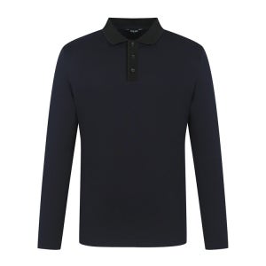 핑 골프웨어 남성 기모 배색 카라 긴팔 티셔츠 111D3TO001