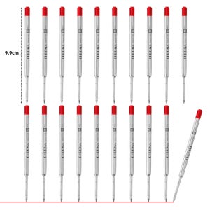 볼펜심 고급볼펜 서명펜 국제표준규격 G2 폭넓은 호환성 몽블랑 파카 등 레드, 20개