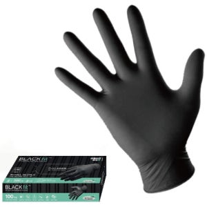 크린스킨 블랙핏 니트릴장갑 일회용 100매 식품용 고탄성 블랙 위생장갑 L(대형)