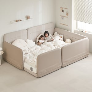 홈앤힐 리버시 양면 하이가드 저상형 패밀리침대 프레임 SS+K