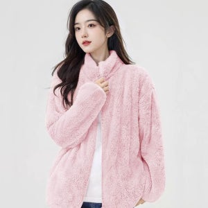 여자 겨울 캐주얼 집업 기모 뽀글이 후리스 털 자켓