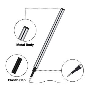 수성펜 서명펜 리필심 폭넓은 호환성 독일잉크 0.5mm 블랙, 3개