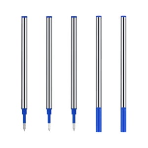 수성펜 서명펜 리필심 폭넓은 호환성 독일잉크 0.5mm 블루, 5개