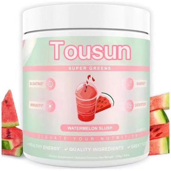 클로렐라 피부 여성 뉴트리션 <b>슈퍼 그린 파우더</b> 소화 강화 스피룰리나 수박 슬러시(1병)