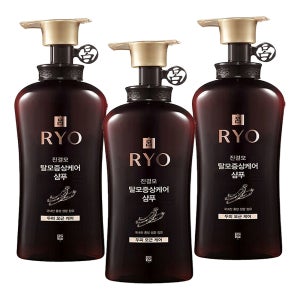 려샴푸 진결모 탈모증상케어 샴푸 두피모근케어 490ml 3개