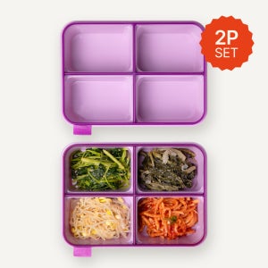 [코코라커] 캔디팟 반찬통 칸막이 밀폐용기 4구 반찬 소분 용기 택2