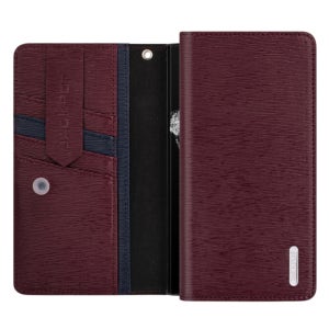 카드 지갑 케이스 천연 소가죽 이클 플립 버건디, 갤럭시A8 2018 SM-A530N