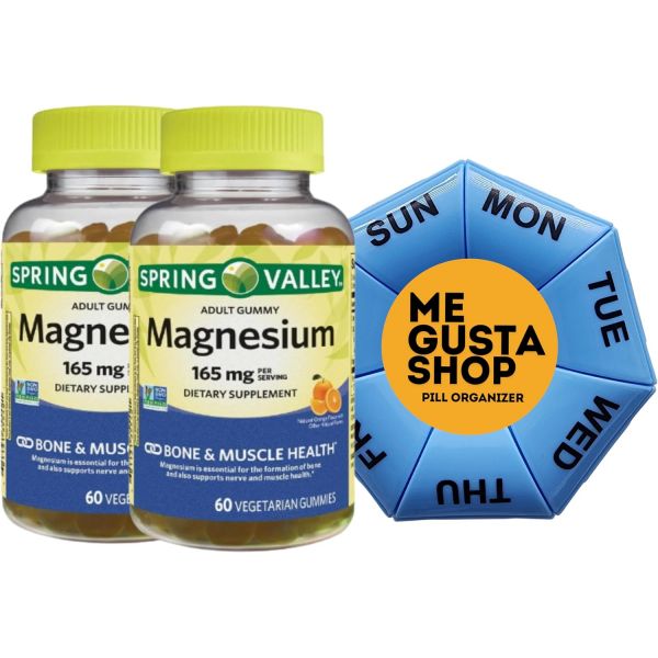 <b>불안</b> <b>스프링 밸리</b> 마그네슘 구미 오렌지 165mg 02 60캔 팩에 알 정리함 포함