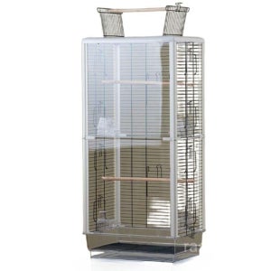 앵무새케이지 대형 아크릴 둥지 사육장 투명 놀이터 풀메쉬 풀 메쉬(47x35x101cm) L-대형