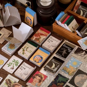 빈티지 감성 다꾸 스티커 팩 북 책 세트 스티커팩 스티커북 모음 레트로