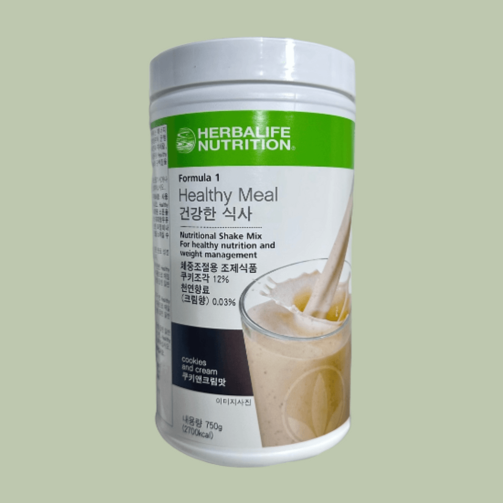 <b>허벌라이프</b> 단백질쉐이크 쿠키앤크림 750g 1개 식사대용 체중<b>감량</b>에 도움
