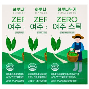 하루나누기 ZERO국산 여주 즙 스틱 20gX14포 3박스