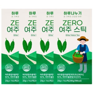 하루나누기 ZERO 국산 여주 즙 스틱 20gX14포 4박스
