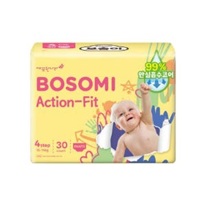 깨끗한나라 보솜이 액션핏 팬티형 기저귀 대형 30매