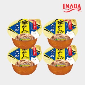 이나바 금빛육수 컵 고양이 습식간식캔 가다랑어(4P), 280g, 1개