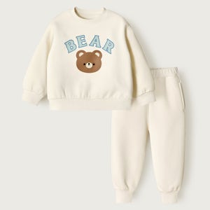 유니프랜드 리틀베어(IV) 기모쭈리 9부 상하복세트 겨울 키즈 초등 긴팔 등원룩 외출복