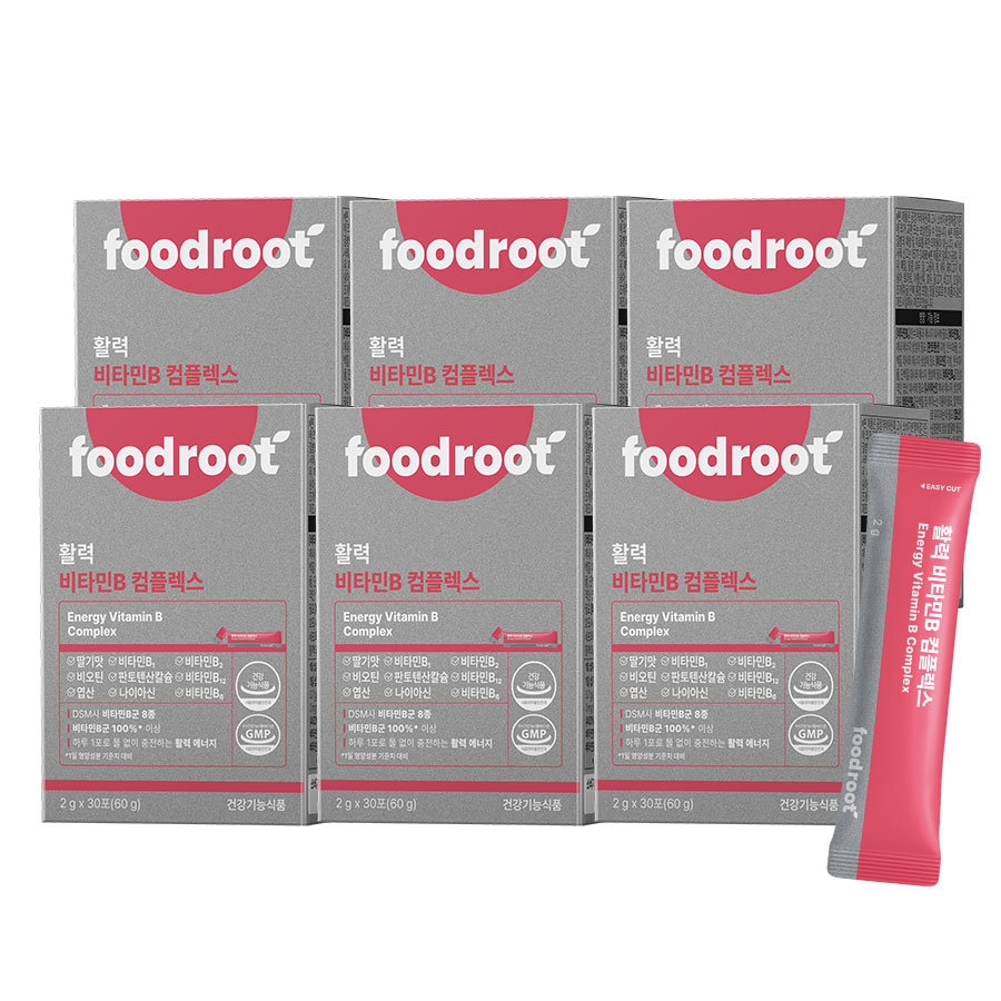 푸드루트 활력 비타민B 30포, 6개