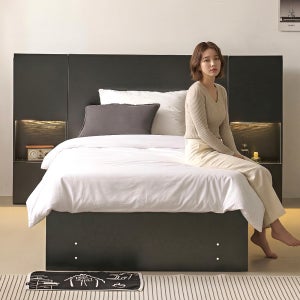 휴엔드 헤드형 수납 침대 스퀘어 프레임 SS
