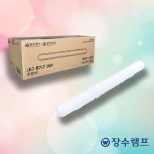 장수램프 LED 일자등 1BOX(20EA) 30W 형광등 가정용 600mm 주광색