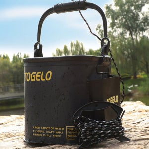 EVA 접이식 미니 낚시 두레박 1.3L 살림통 물통 휴대용 버킷 미끼통 방수 캠핑 세차용