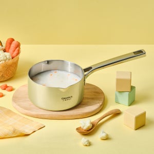 글라스락 베이비 플랫 스텐 이유식 냄비 14cm