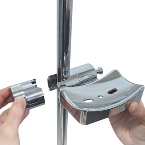 국산 초간단 비누거치대 샤워기 슬라이드바 욕실 해바라기수전 샤워바용 분리형 비누대 걸이