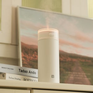 라이브박스 무선 가습기 무드등 화이트