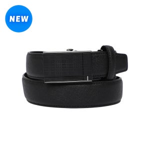 [레노마 포체벨트]블랙 사피아노 체크 소가죽 남자 허리 정장 자동벨트