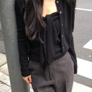 시즌OFF 블랙Today/파운더스 달리아 아일릿 투피스 나시 가디건 세트 4color