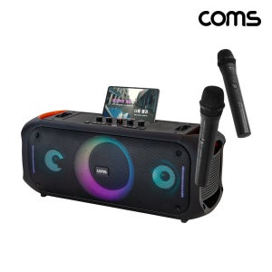Coms 이동식앰프 마이크 스피커 휴대용 행사용 최대 70W COM808