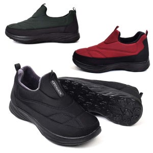 딕슈 남녀공용 퍼 안감 방한화 키높이 누빔 방한 슬립온 4.5cm SOUZ270