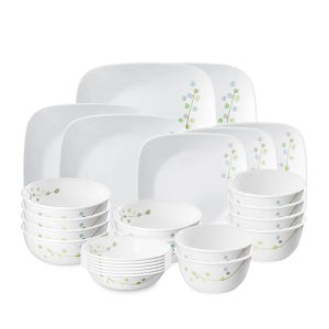 코렐 그린딜라이트 한국형 6인 25P 사각 홈세트 / 그릇 식기세트 예쁜접시 신혼부부 혼수 결혼 집들이 선물