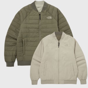노스페이스 양면 패딩 히트 라인 리버서블 봄버 자켓 경량패딩 점퍼 겨울 잠바 집업