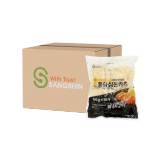 [1BOX] 프리미엄 비쇼쿠 오르 통등심돈카츠 100g x 10장 x 10팩 업소용 대용량 냉동돈까스