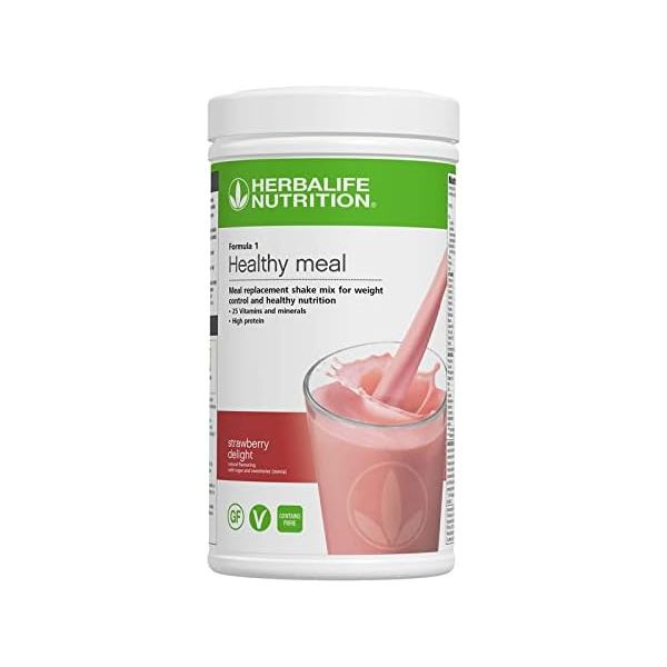<b>허벌라이프</b> 포뮬러 1 딸기 영양 쉐이크 믹스 웨이트 건강한 식사