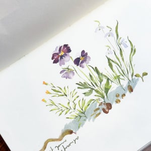 Meow Illustration 대만 전사 판박이 스티커 Little Garden