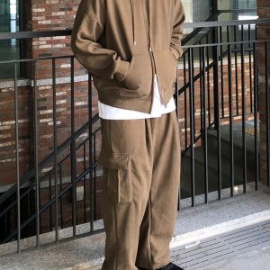 (초특가EVENT)기모 후드집업+카고팬츠 골덴 크레이지 셋업 (5color)