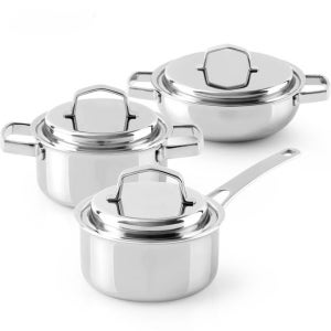 키친아트 통7중 스텐 냄비 마스터피스 3종 세트 16/20/24 편수 양수 전골