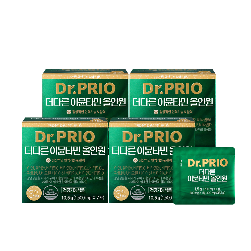 <b>닥터프리오</b> 더다른 이뮨타민 올인원 7포, 4개